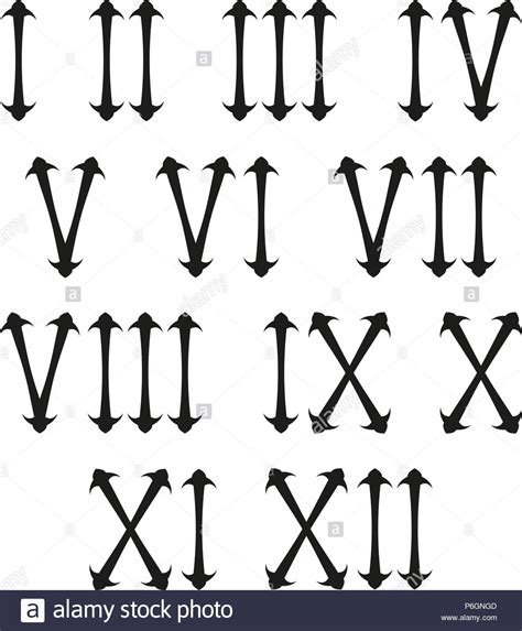 Roman Numerals Black And White Stock Photos Images Alamy