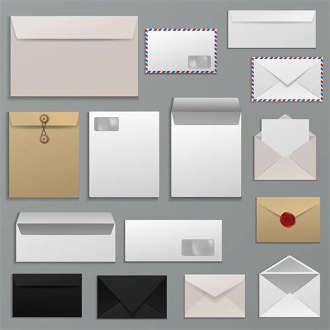 Envelope De Correspondência - Envelope de vetor em branco da carta no papel de correspondência para o ...