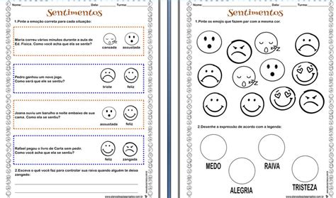 Sentimentos Atividades Para Imprimir Fundamental I Planos De Aula