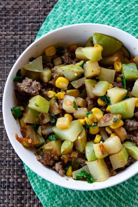 Beef Picadillo De Chayote Costa Rica Pura Vida Moms Recipe