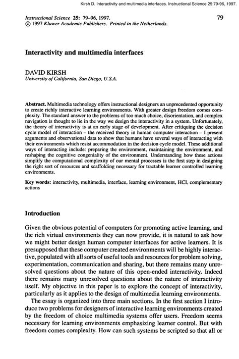 Pdf Interactivity And Multimedia Interfaces