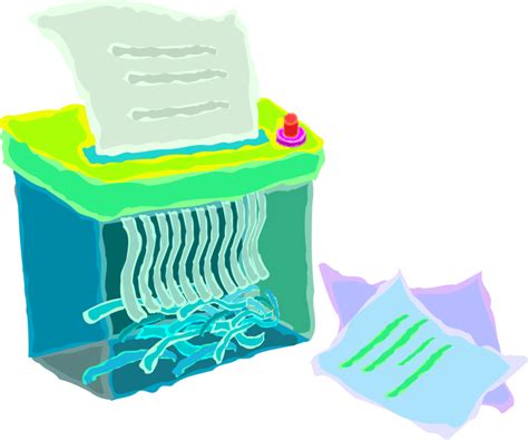 Vector Illustration Of Office Paper Shredder Destroys Clipart Full