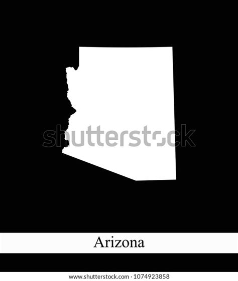 Arizona State Usa Map Vector Outline Stock Vector Royalty Free 1074923858 Shutterstock