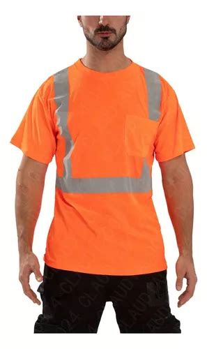 Camisetas Hi Vis Seguridad Laboral Reflejante Manga Corta Meses Sin