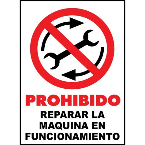 Cartel Prohibido Reparar La M Quina En Funcionamiento Brero Shop