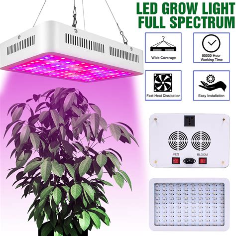 Led Grow Light W W W Reflector Full Spectrum Double Switch