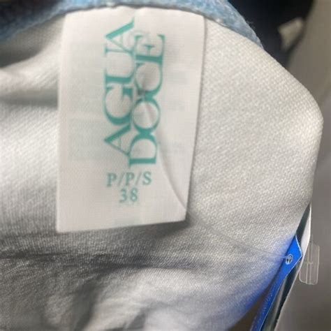 AUGA DOCE Swim Agua Doce Bikini Brazilian Pc Women S Blue White Hearts Pink Bow Pleats