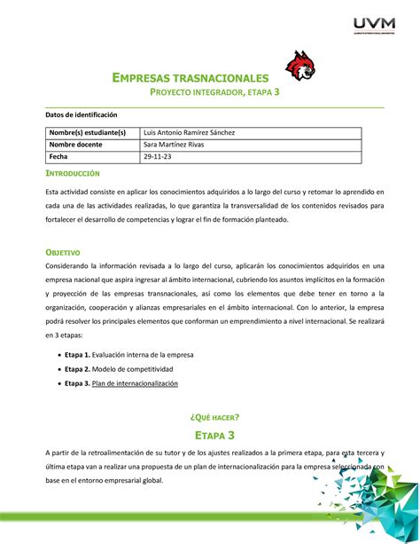 A9 Pie3 Lars Proyecto Integrador Etapa 3 Empresas Trasnacionales