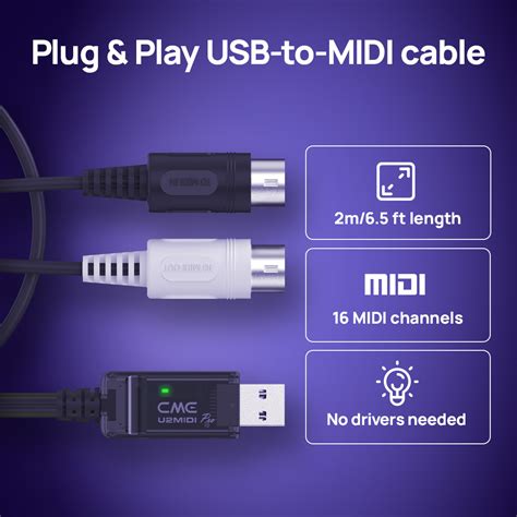 Cme U Midi Pro Usb To Midi Cable With Midi Routing And Filters