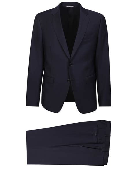 Canali Single Breasted Blue Wool Suit Editorialist