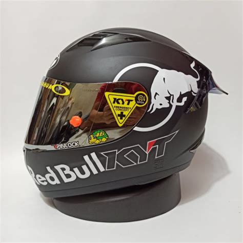 Jual Helm Kyt R Paket Ganteng Stiker Red Bull Visor Iridum Full Face