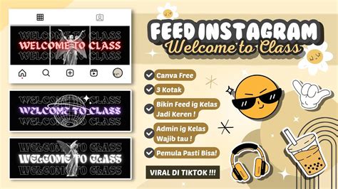 Cara Membuat Feed Ig Welcome To Class Aesthetic Di Canva Feed Ig