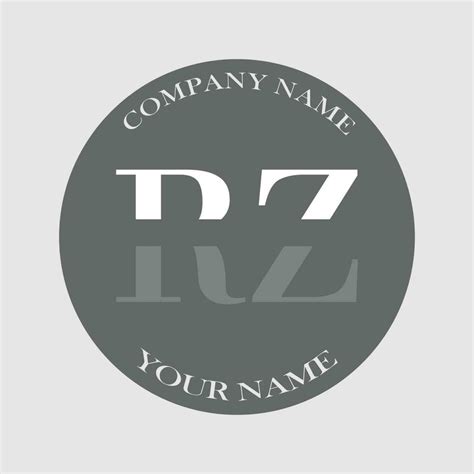 Initial Rz Logo Letter Monogram Luxury Hand Drawn Vector Art