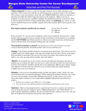 Fillable Online How To Write An Effective Resume Summary With Fax