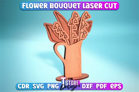 Flower Laser Cut Svg Flower Bouquet Graphic By The T Store Design · Creative Fabrica