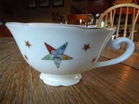 VINTAGE OES EASTERN Star Masonic Temple Temple Treasures Tea Coffee Cup