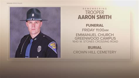 Visitation Funeral Arrangements Announced For Isp Trooper Aaron Smith