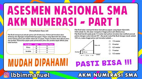 Soal Akm Numerasi Sma Dan Pembahasannya Contoh Soal Asesmen