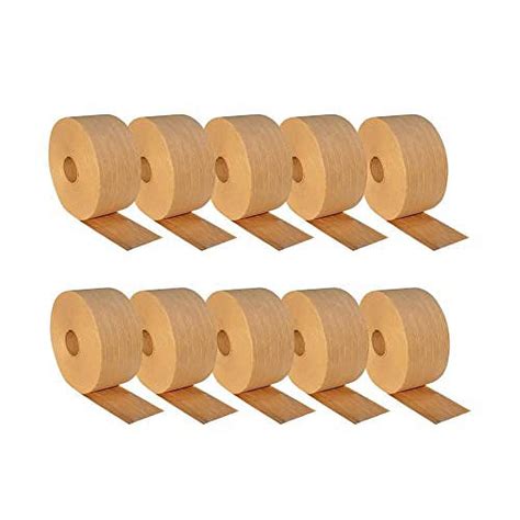 PSBM Gummed Paper Packing Tape 3 Inch X 600 Feet 10 Pack Brown