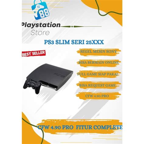 Jual Ps3 Slim Cfw Seri 25 Jaminan Void Asli Asli Seri 25 Shopee