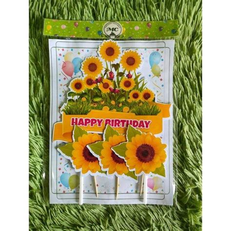 Sunflower Cake Topper Shopee Philippines