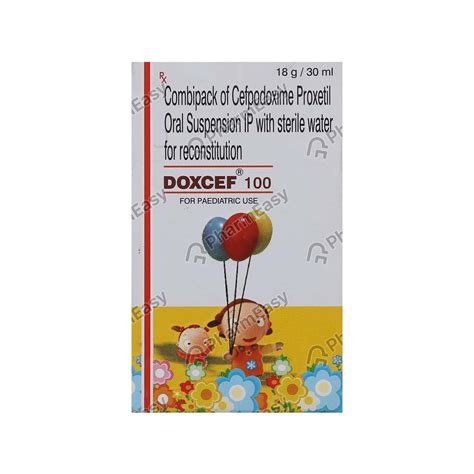 Doxcef 100 Mg Dry Syrup 30 Uses Side Effects Dosage Composition And Price Pharmeasy