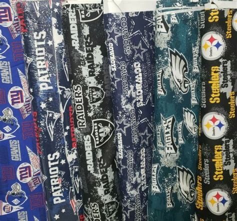 Nfl Football Cotton Fabric By The 12 Half Yard Pick Team 18l X