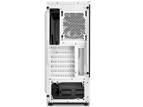 Gabinete Atx Gamer Sharkoon Slider Rgb Blanco Con Fan Mm Y Vidrio