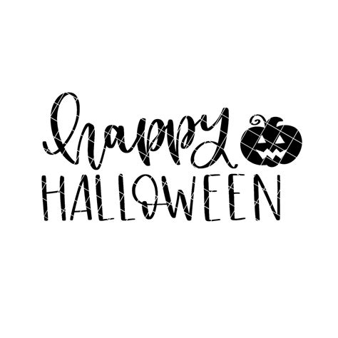 Happy Halloween Svg Halloween Svg Hand Lettered Svg Etsy