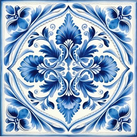 Premium Photo Ornament Slavic Glazed Tile Seamless Background Pattern