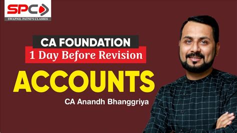 Ca Foundation Accounts Day Before Revision By Ca Anand Bhangariya