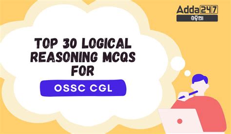 Top 30 Logical Reasoning MCQs For OSSC CGL 01 May 2024