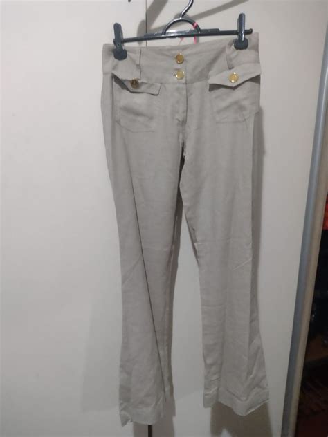 Calça de Linho Nude Calça Feminina Nunca Usado enjoei