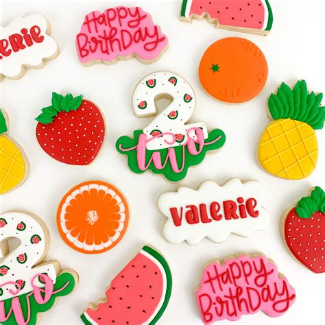 Two Tutti Frutti Sugar Cookies Etsy