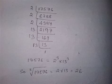 Find The Cube Root Of Using Factorisation