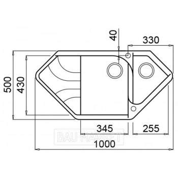 Мойка из искусственного камня Elleci Ego Corner M70 Ghisa LMECOR70