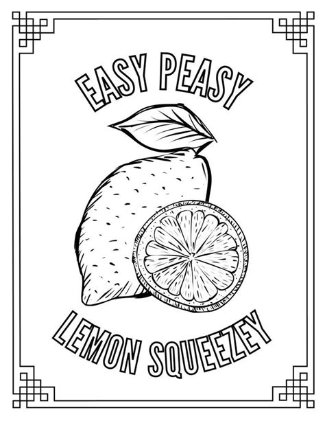 An Easy Peasy Lemon Squeezer Coloring Page