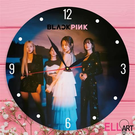 Jual Jam Dinding Kayu Motif Kpop Blackpink Aesthetic Rose Jisoo Lisa