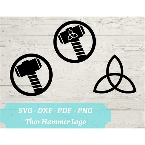 Thor Hammer Symbol Svg File Mjolnir Digital File Dxf Pdf Inspire