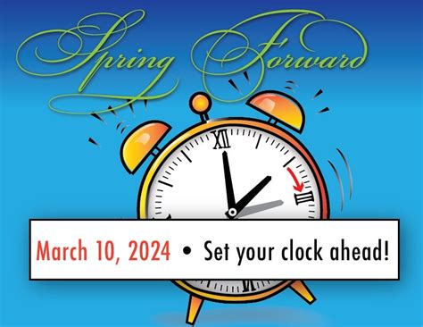 Spring Forward Clip Art For Daylight Savings Time Begins March 10 2024