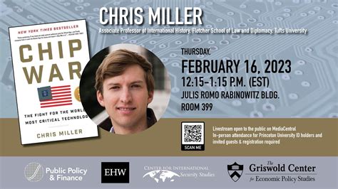 Book Talk With Chris Miller Chip War The Fight For The Worlds Most