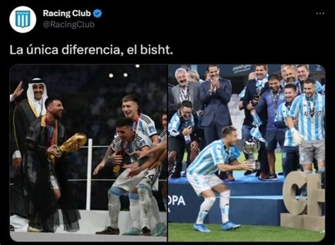 El Desopilante Tuit De Racing A Messi Tras Su Menci N A Pillud