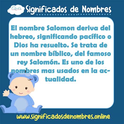 Significado De Salomon Apodos Origen Y M S