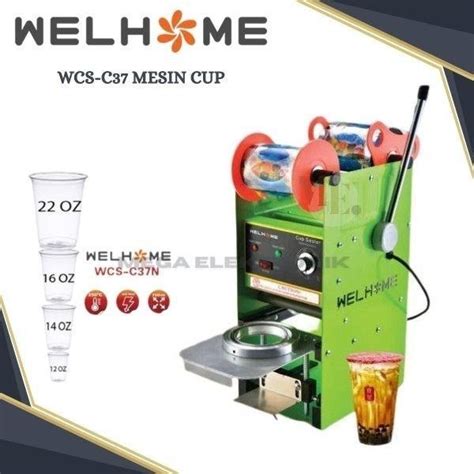 Jual Mesin Cup Sealer Welhome Wcs Pres Gelas Minuman Ukuran Oz