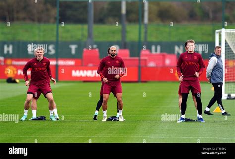 Manchester United S Rasmus Hojlund Sofyan Amrabat And Scott Mctominay