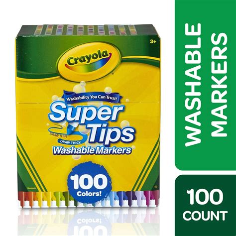 Crayola Super Tips Washable Markers And Paper Set Sheets Of