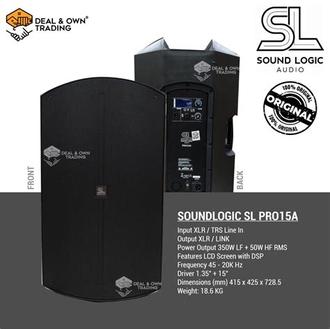 Original Sound Logic SL PRO15A 15inch Powered Speaker With DSP Lazada PH