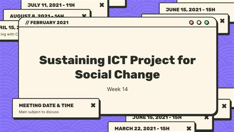 Sustaining An Ict Project For Social Change Quizizz