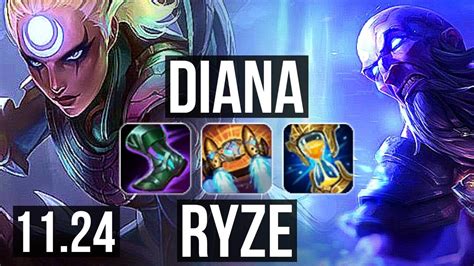 Diana Vs Ryze Mid 1 4m Mastery 500 Games Godlike Br