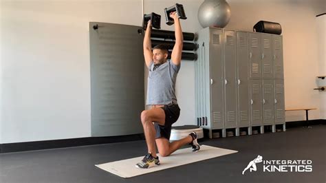 Half Kneeling Overhead Press Dumbbell Youtube